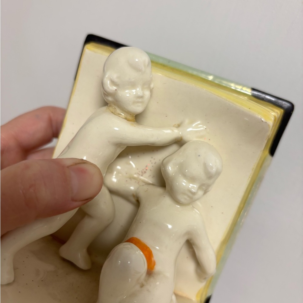 Porcelain Cherub Bookends - Picture 3 of 8